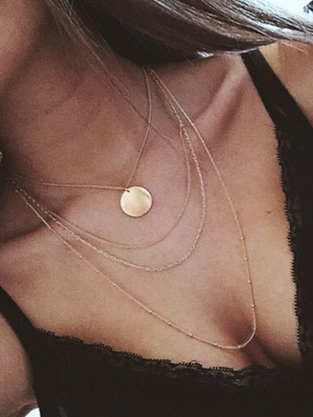 

Womens Vintage Alloy Necklaces, Golden, Necklaces