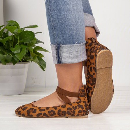 

Scarpe da Donna Nubuck Scarpe Piatte Casuale Ballerina, Leopardo, Platform