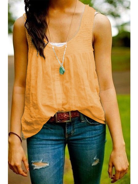 

Camicie & Top Casuale senza Maniche, Arancia, Tops