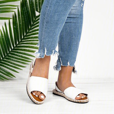 

Donna Estate espadrillas Moda Punta Aperta Sandali Scarpe Piatte Sandali, Bianco, Sandals