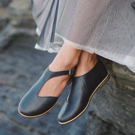 

Women Casual Comfy Chic Flats Sandals, Black, Auto-Clearance