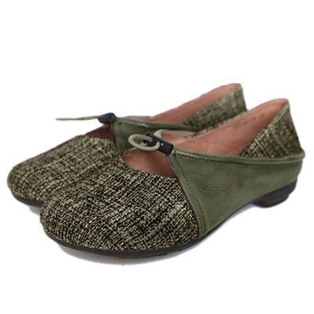 

Womens Flats Patchwork Thin Flats Round Toe Womens Shoes, Green, Flat & Loafers