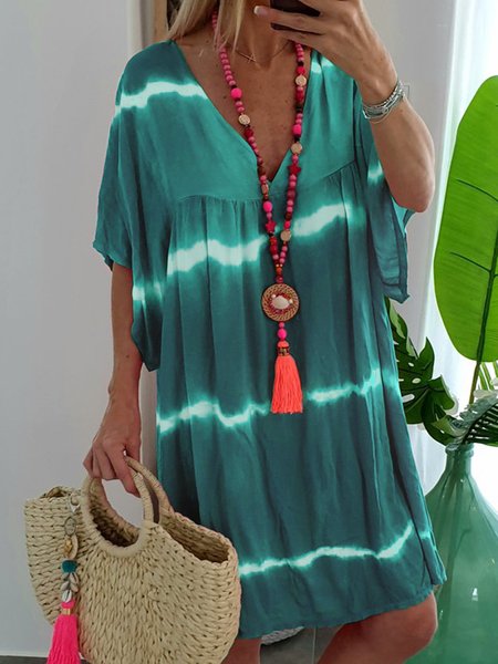 

Mini Gonna Taglia Grande Patchwork hippie Donne Estate, Verde, Dresses