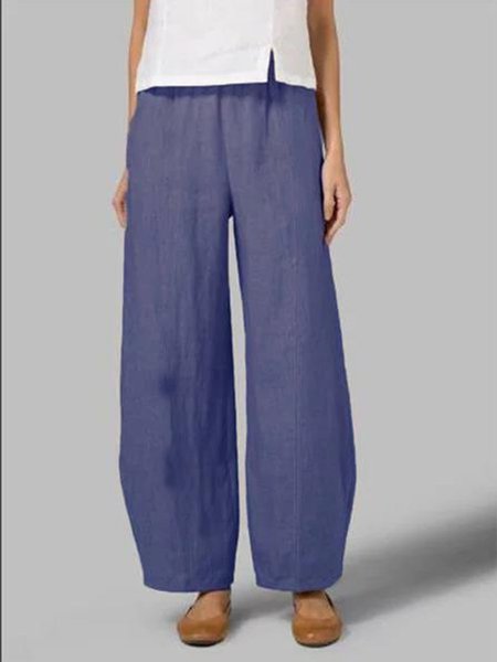 

Casuale Solido Pantaloni, Blu, Pants
