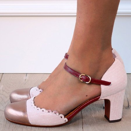 

Women Chunky Heel Buckle Strap Pumps Sandals, Pink, Flat & Loafers