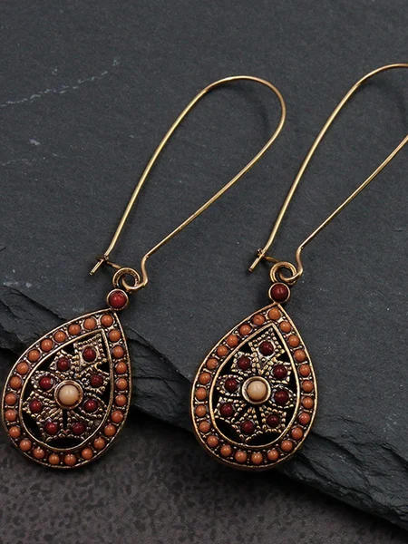 

Women Bohemia Earring, Wine red, Necklaces