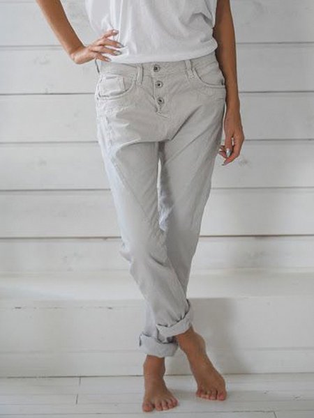 

Solid Pants, Gray, Pants
