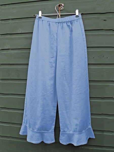 

Casuale taglia grande Solido Pantaloni, Blu, Pants