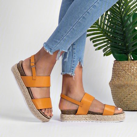 

Sandali Casuale Espadrille Piattaforma, Marrone, Sandals