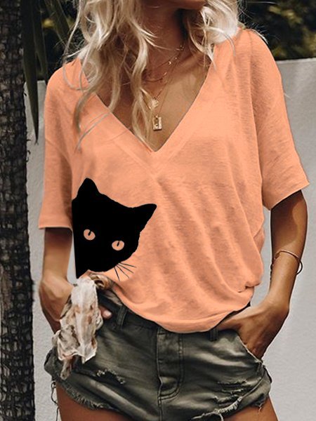

Gatti Maniche Corte Stampato Floreale Camicie & Top, Arancia, T-Shirts