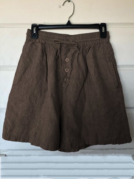 

taglia grande Solido Casuale Tasche Pantaloni, Caffè, Shorts