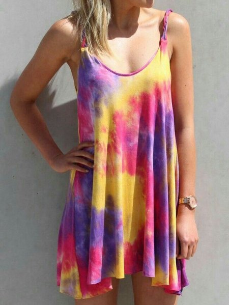 

Casual Printed Dress, Light purple, Dresses