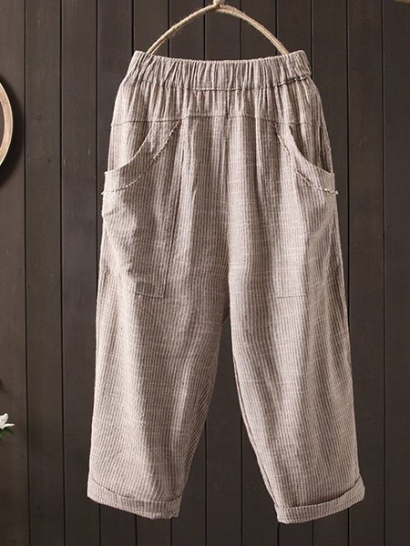 

Linen Striped Pants, Coffee, Pants