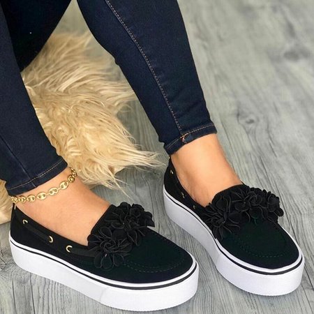 

Mocassini Pelle Scamosciata Finta Tutte le stagioni, Nero, Flat & Loafers