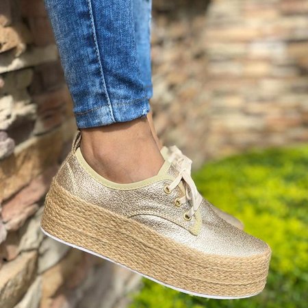 

Mocassini Piattaforma per Tutte le stagioni, D'oro, Athletic & Casual Shoes