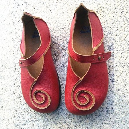 

Red Daily Summer Flats, Shoes