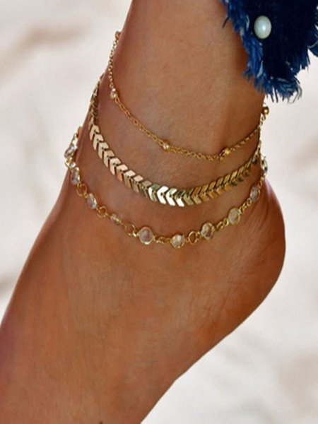 

Golden Vintage Alloy Anklet, Anklets