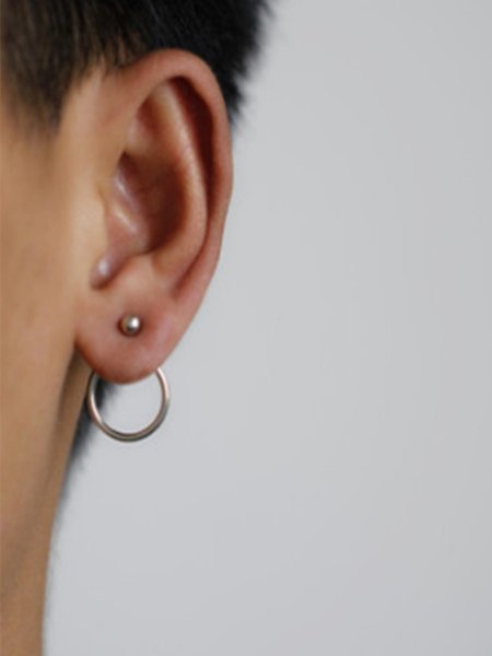 

Alloy Earrings, Silver, Earrings