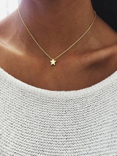 

Golden Alloy Casual Necklace, Necklaces