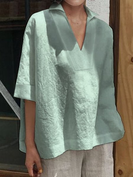 

zolucky Women Casual Tops Tunic Blouse Shirt, Green gray, Blouses & Shirts