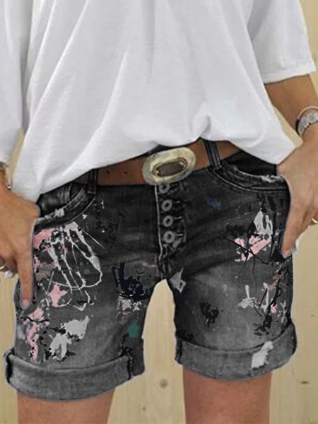 

Denim Pantaloni, Nero, Shorts