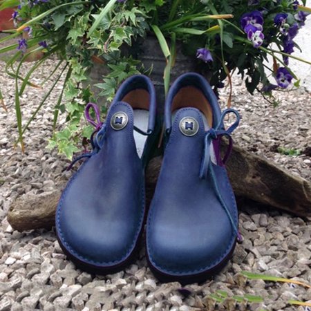 

Punta rotonda Casuale Retro Scarpe, Blu, Platform