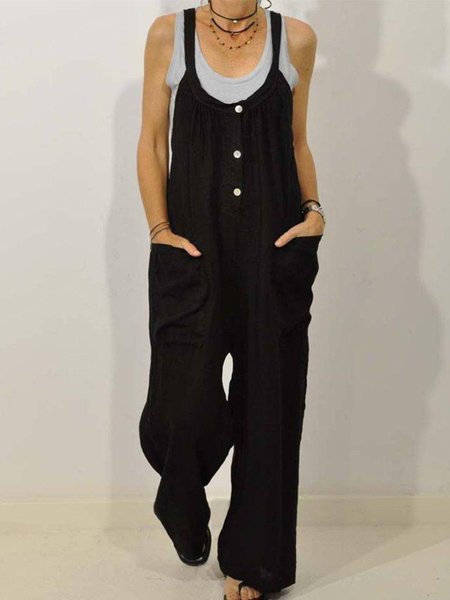 zolucky Casual Jumpsuit & Romper, Black, Jumpsuits