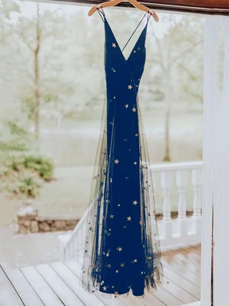 

Star lace dress, Blue, Dresses