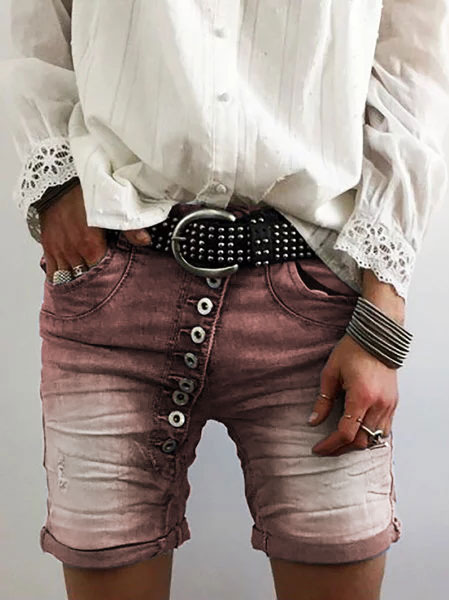

Abbottonato Giù taglia grande Pantaloncini, Rosa, Bottoms