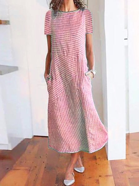 

Girocollo Donna Abito Quotidiano Panelled Abito, Bordeaux, Dresses