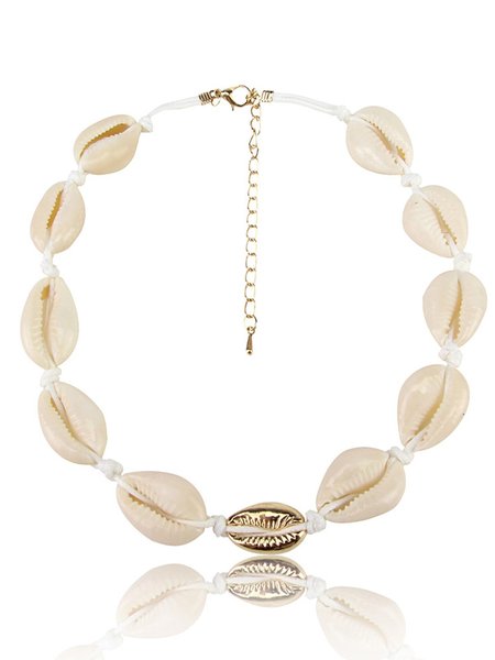

Alloy Shell Necklace, Silver, Necklaces