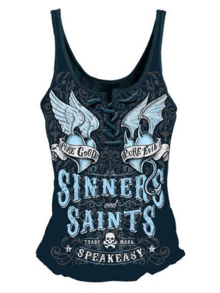 

Casual Sleeveless Round Neck Plus Size Tops, Blue, Auto-Clearance