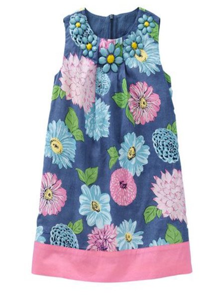 

Gonna Casuale senza Maniche a Girocollo taglia grande, Blu, Tank Top