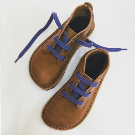 Allacciare Quotidiano Scarpe Piatte, Marrone, Platform