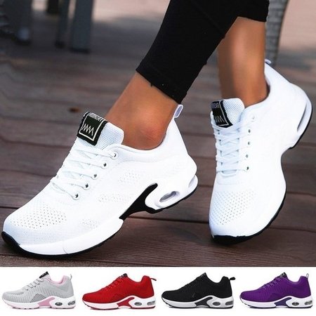 

Women Lightweight Sneakers Running Shoes Tennis Indoor Outdoor Sports Shoes Breathable, White, Sneakers
