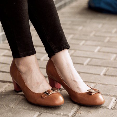 

Closed Toe Sandals Chunky Heel Vintage Sandals for Women, Brown, Auto-Clearance
