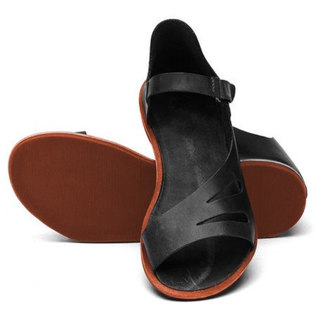 

Flat Heel Casual Sandals, Black, Sandals & Slippers
