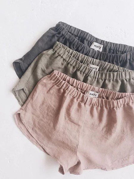 

Solido Pantaloni di cotone, Grigio, Shorts