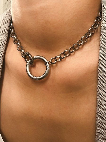 

Alloy Necklace, Silver, Necklaces