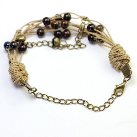 

Bohemian Ceramic Multi-layer Ethnic Wind Bracelet, Black, Jewelry