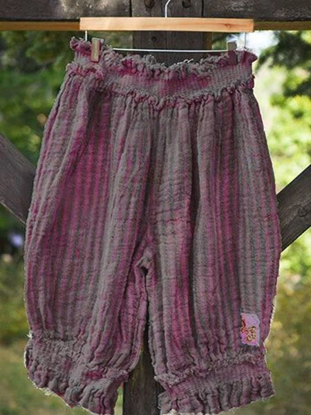 

Donna Casuale Misto Cotone Pantaloni, Viola, Shorts
