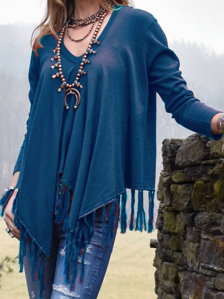 

Camicetta Rossa Casuale Maniche Lunghe, Blue, Blouses & Shirts