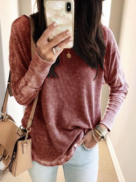 

Long Sleeve Cotton-Blend Shirts, Red, Winter Clearance