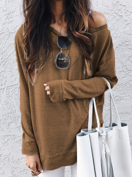 

Casual Solid Fall Plus Size Tops, Coffee, Hoodies & Sweatshirts