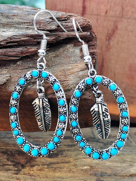 

Vintage Turquoise Earrings, Silver, Jewelry