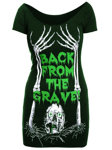 

Casual Short Sleeve Round Neck Plus Size Dress, Green, Dresses