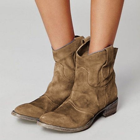 

Daily Flat Heel Spring Boots, Khaki, Boots