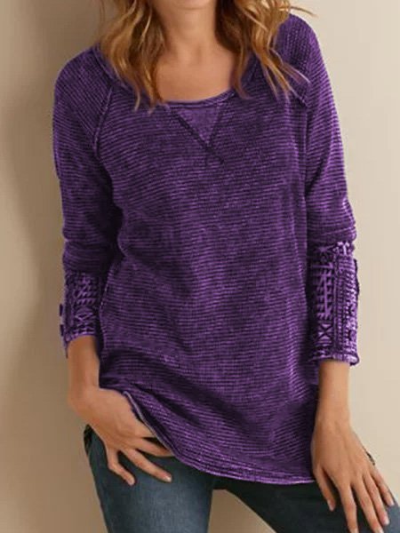 

Camicetta & Top taglia grande Cottone Casuale, Viola, Sweater