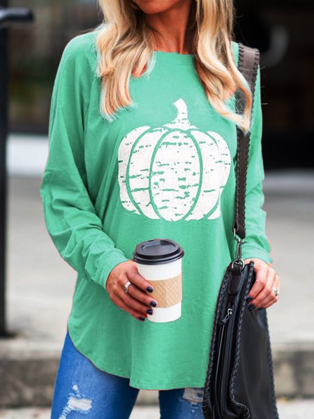 

T-Shirt Casuale Astratto, Verde, T-Shirts