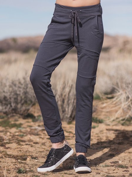 

Pantaloni Misto Cotone Casuale, Blu, Bottoms
